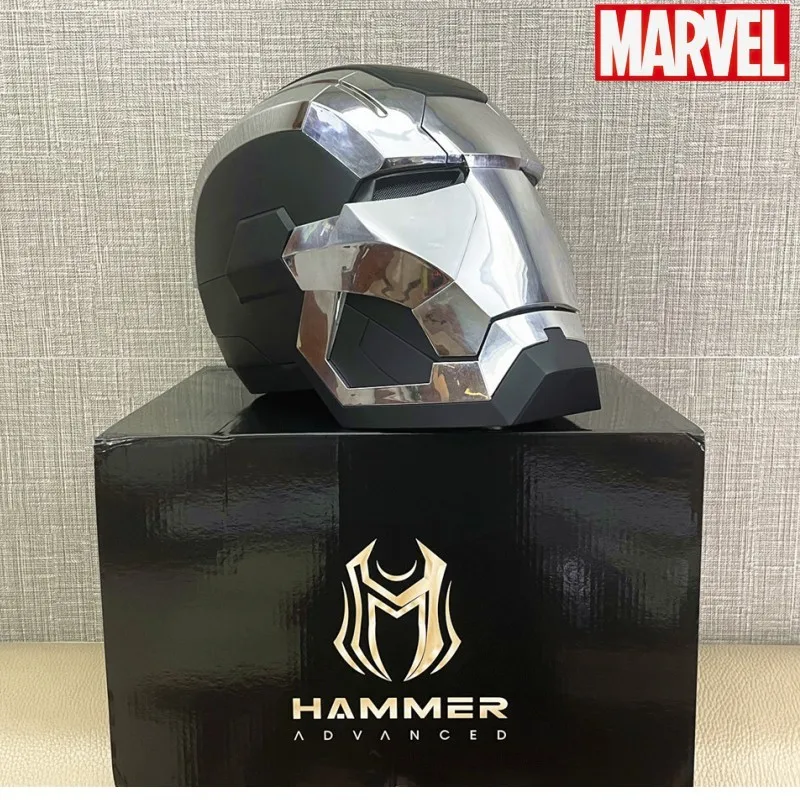 Nuovo 1:1 Autoking Marvel Iron Man Figure Mk5 Casco Remote Jarvis Ironman War Machine Automatic Cosplay Mask Boy Gift Toy
