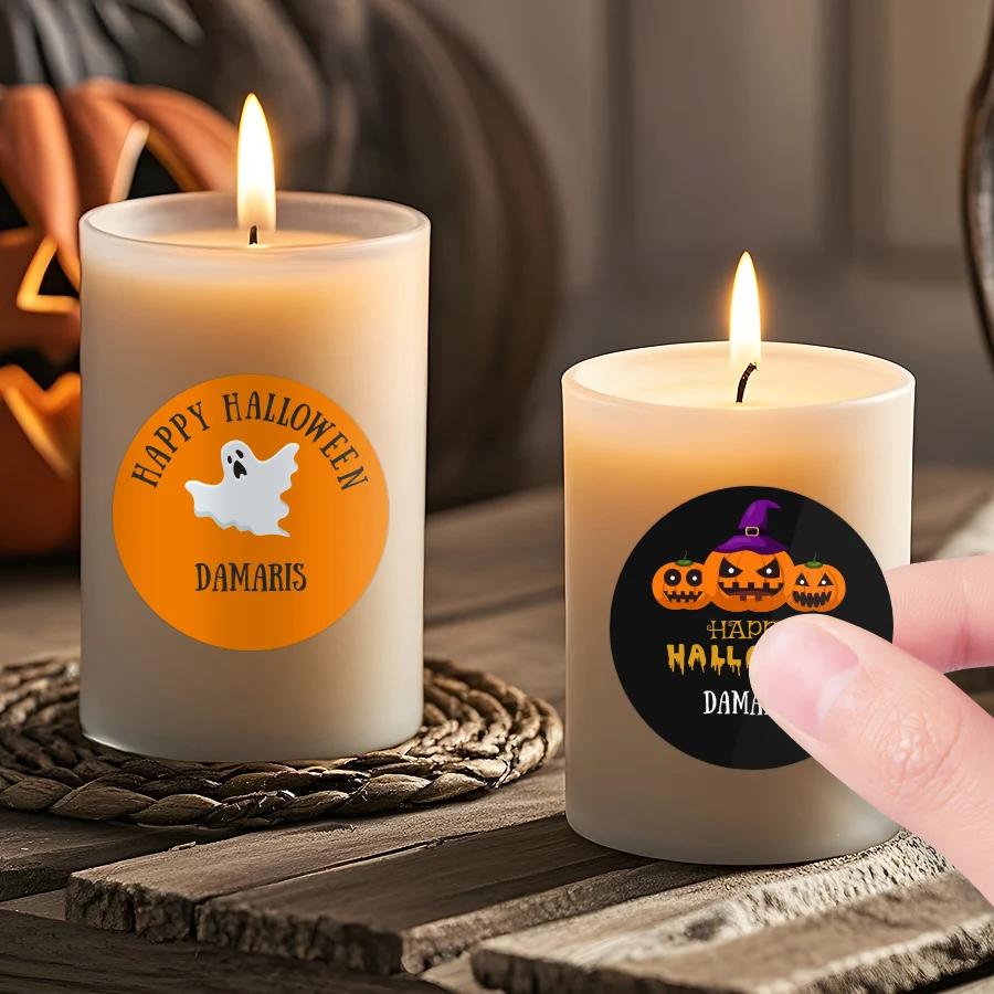 맞춤형 할로윈 스티커 - 어린이를 위한 개인 맞춤형 할로윈 스티커, 커피 머그컵, 노트북, 필통, 학교 가방, 파티용