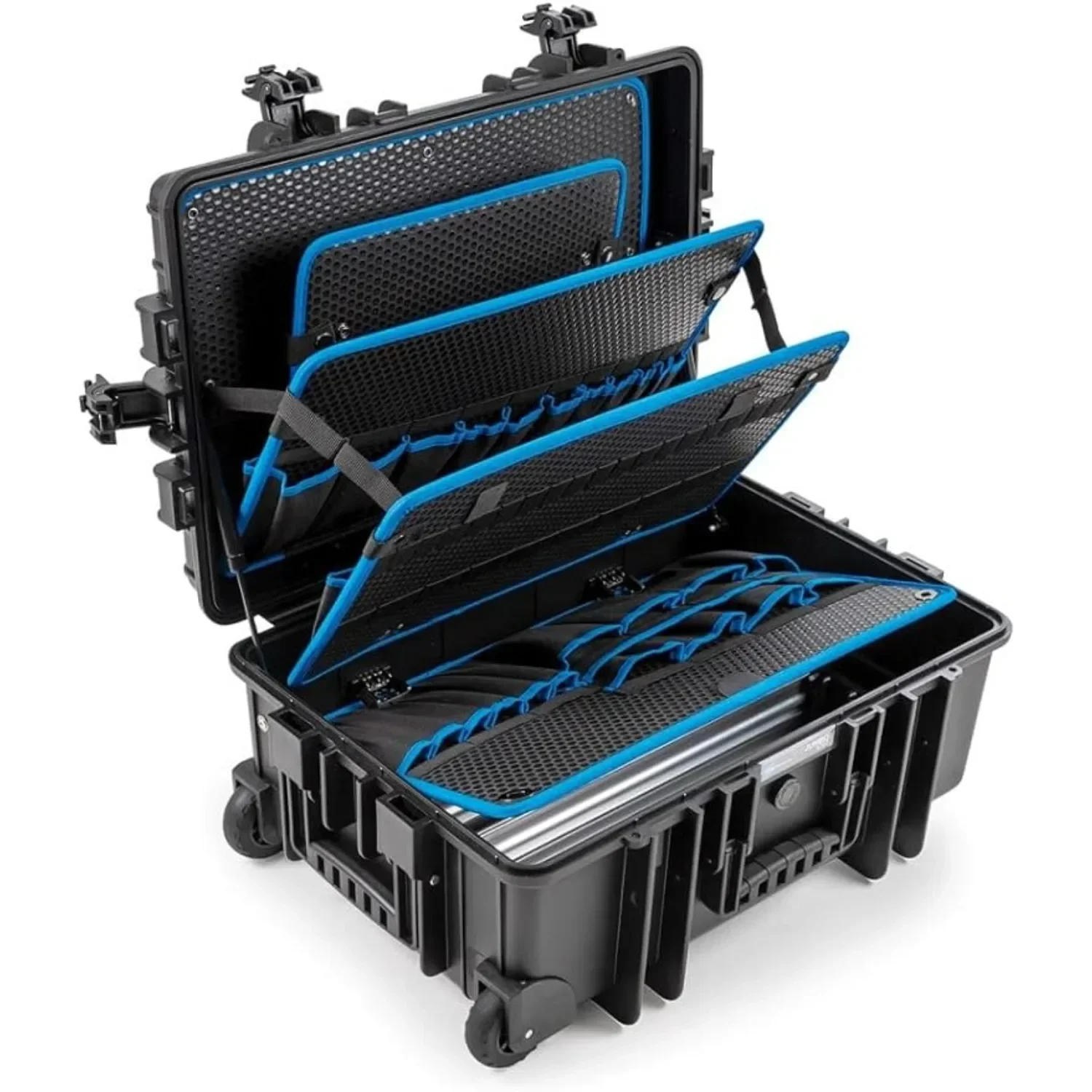 Jumbo 6600 Outdoor Tool Case with Pocket Tool Boards, Black 21.65"L X 13.78"W X 7.28"H