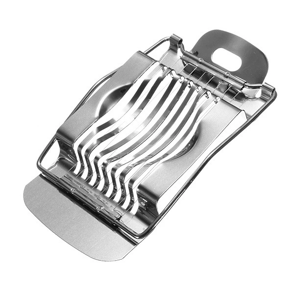 Egg Slicer Heavy Duty Metal Boiled Eggs Cutter Stainless Steel