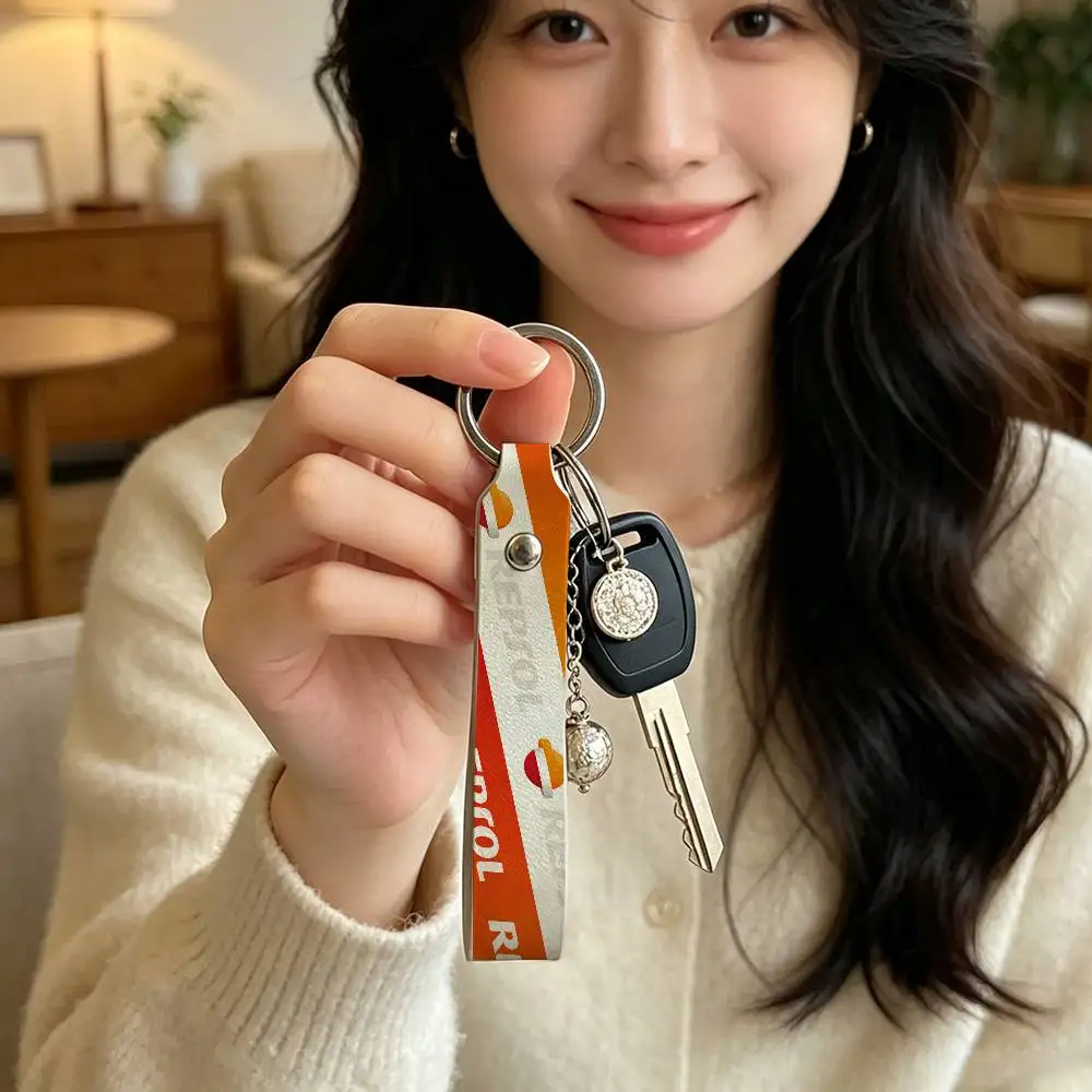 레프솔 PU 가죽 오토바이 키체인, 라이더들을 위한 범용 오토바이 키링 홀더, 남성용 선물