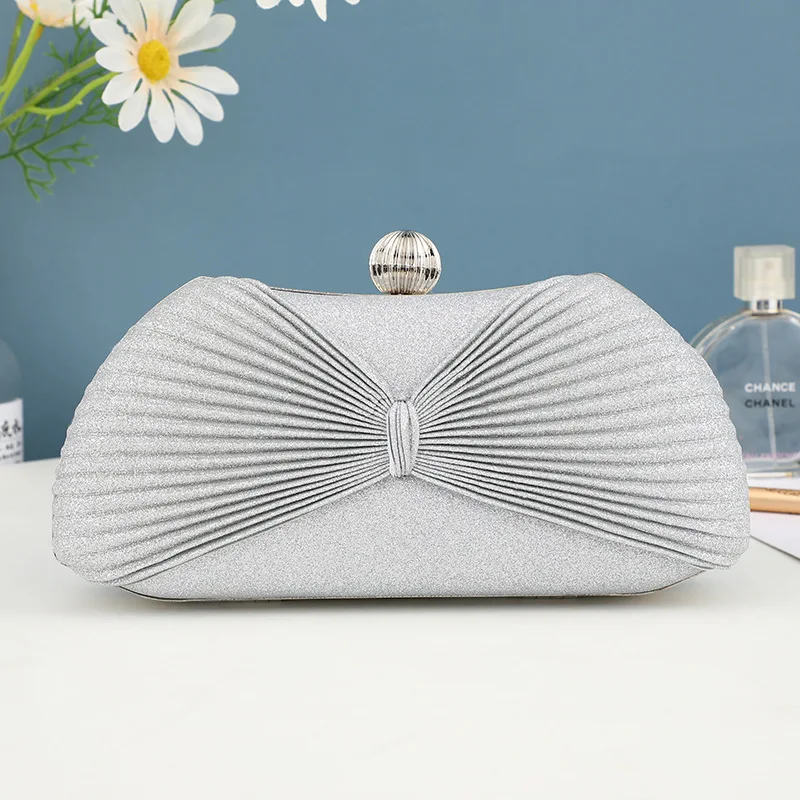 Classic Retro Small Handbags Wedding Party Fashion Bow Evening Bags For Women Luxury Designer Party Chain Shoulder Bag Clutches