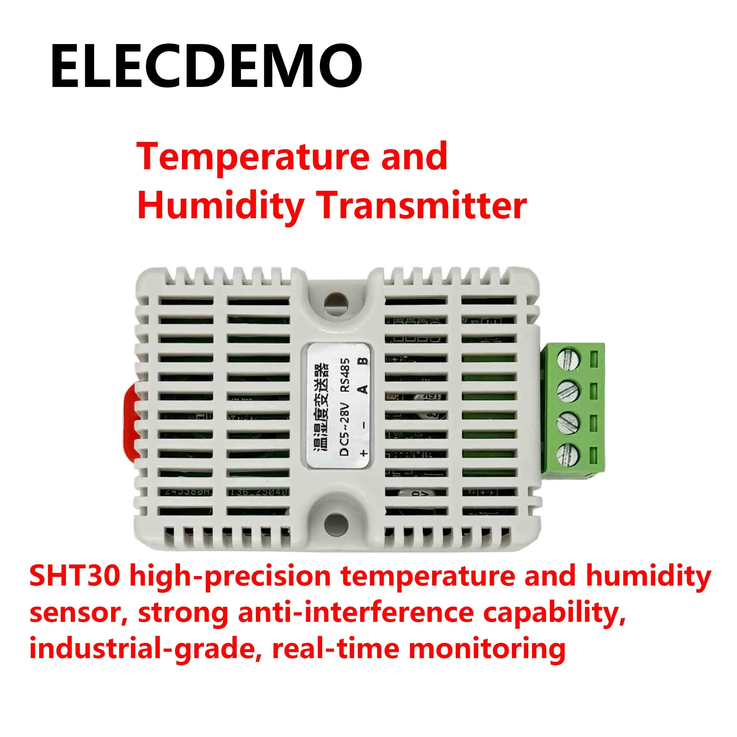Temperature and humidity transmitter sensor RS485 industrial-grade high-precision environmental monitoring Modbus-RTU protocol