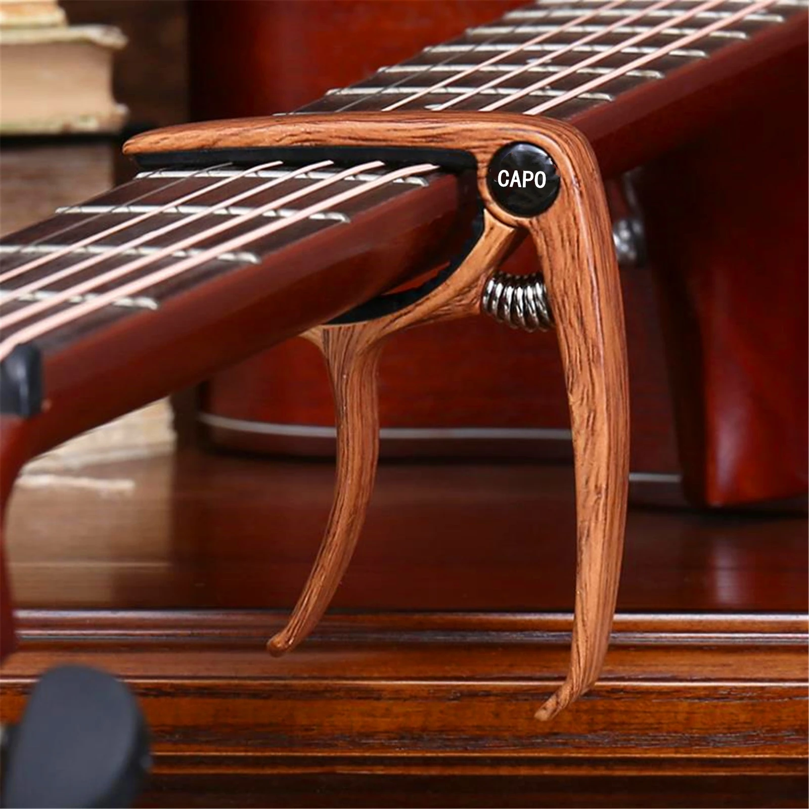 Gitarre Capo Metall 1 Stück Aluminium legierung Gitarre Tuner Clamp Professional Key Trigger Capo für akustische elektrische Musik instrumente – Detail 8