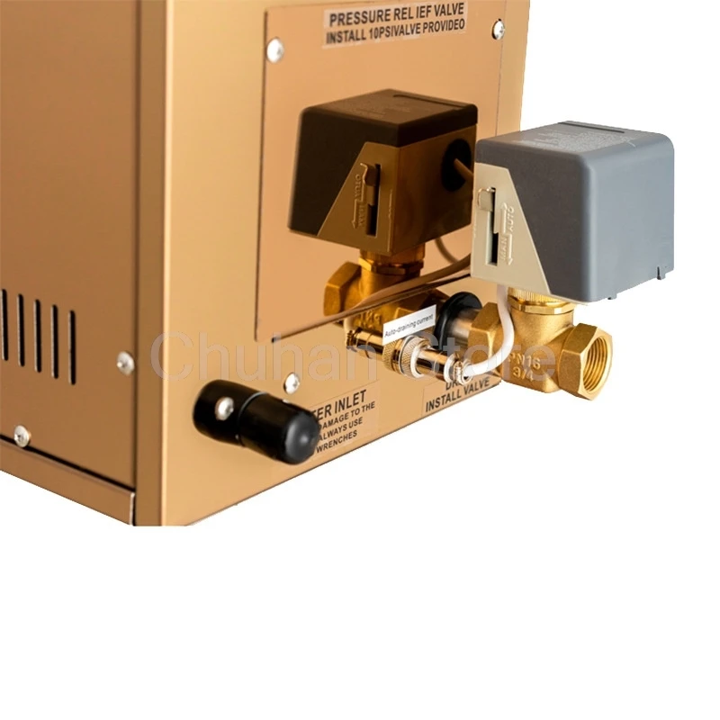High Quality 12KW Self Draining Stainless Steel Electric Sauna Steam Bath Generator 3