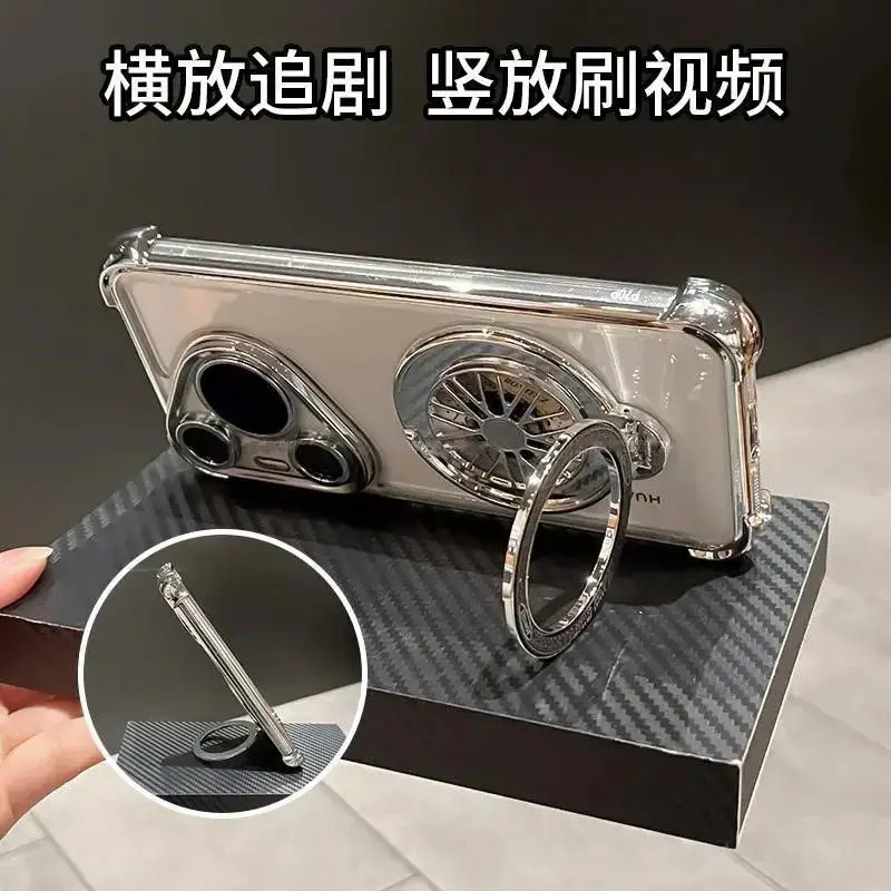 Rotating Gyroscopic Shockproof Case with Magnetic Bracket and Magsafe Holder