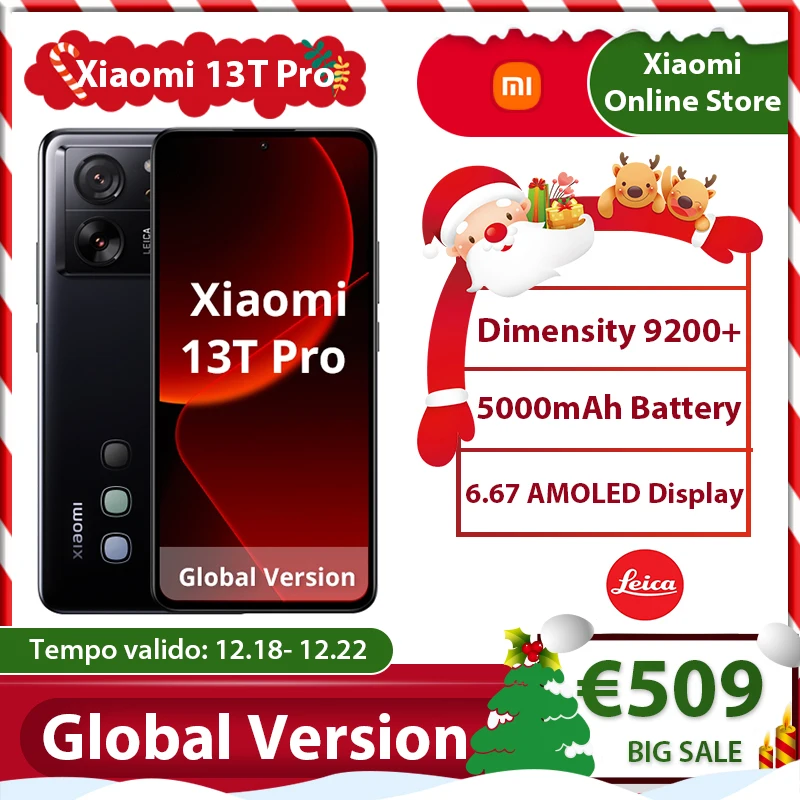 Global Version Xiaomi 13T Pro 5G 12GB 256GB 50MP Leica Camera 144Hz AMOLED Display 5000mAh Battery IP68