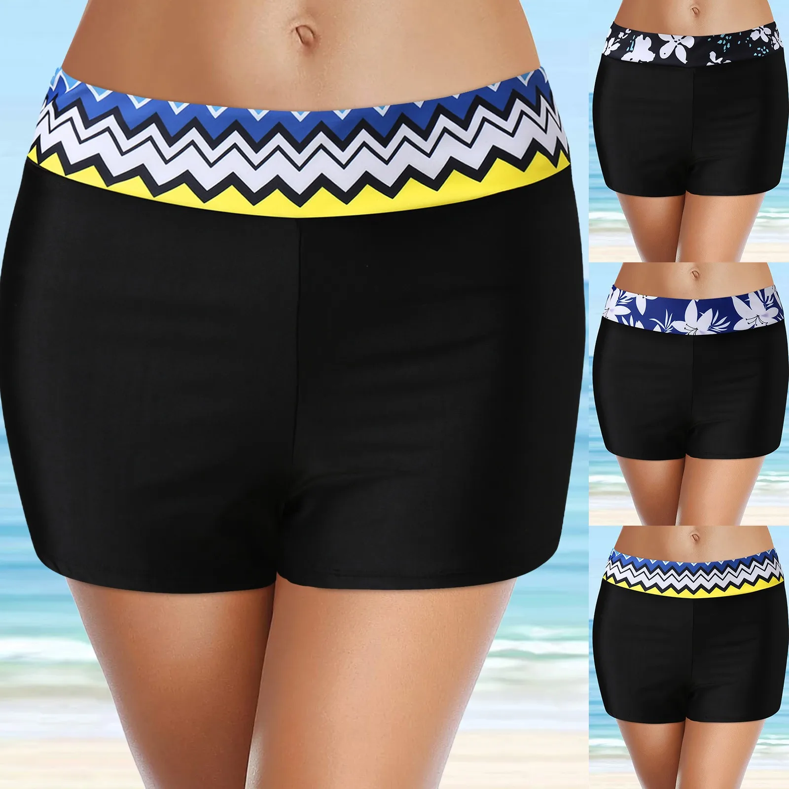 Bikini Bottoms slip da bagno a vita alta pantaloncini da spiaggia Swim