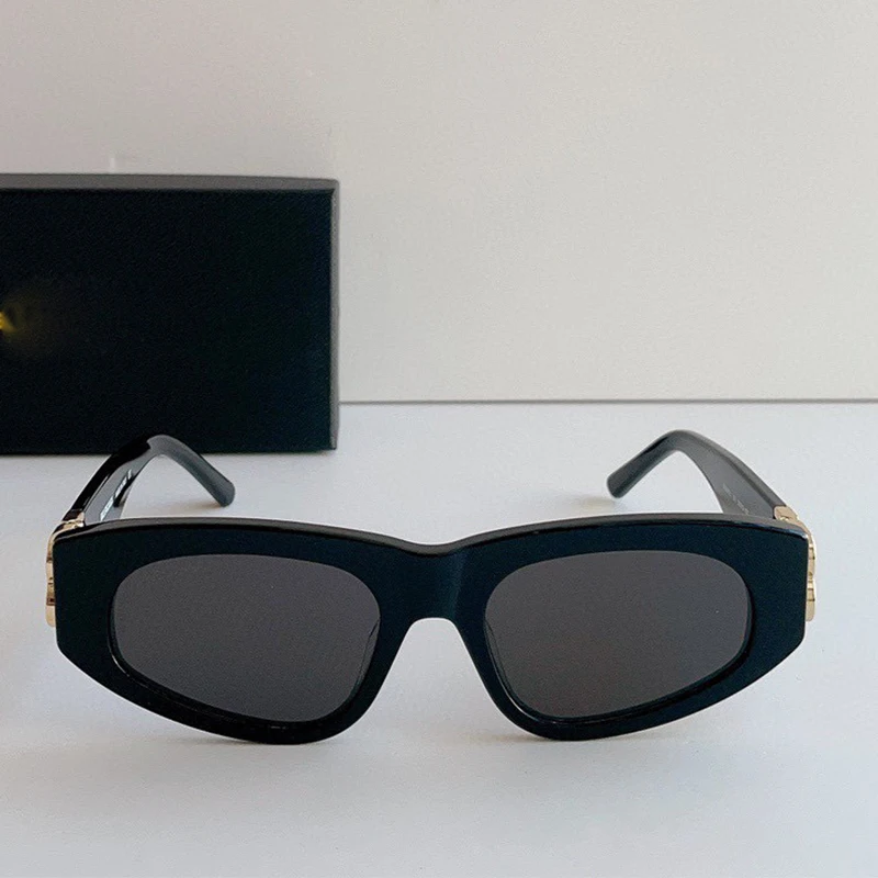 

2023 top quality Black plate imported lens sunglasses sunglasses women face thin sunglasses