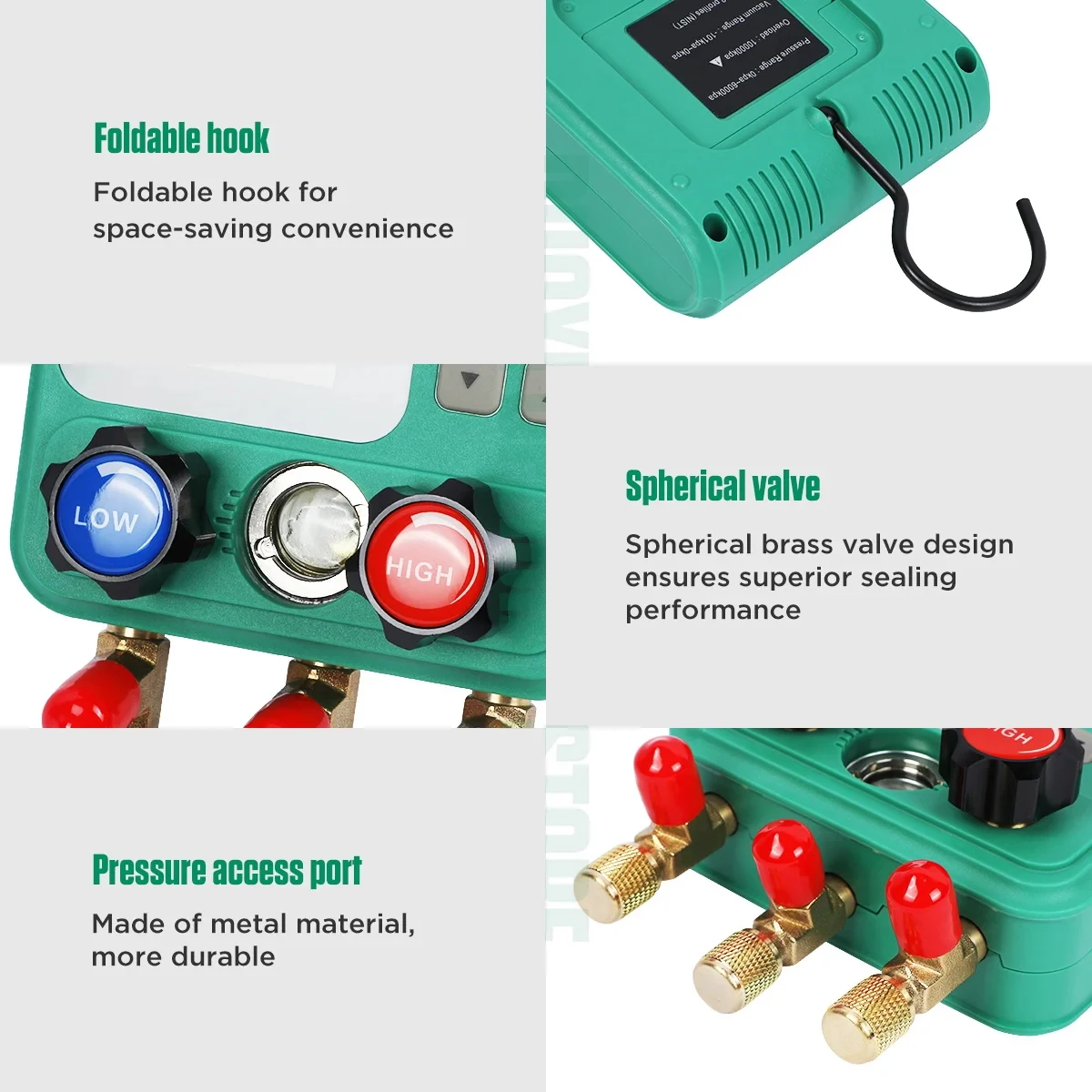 Vacuum Pressure Gauge Digital Manifold Gauge Electronic Air Conditioning Refrige