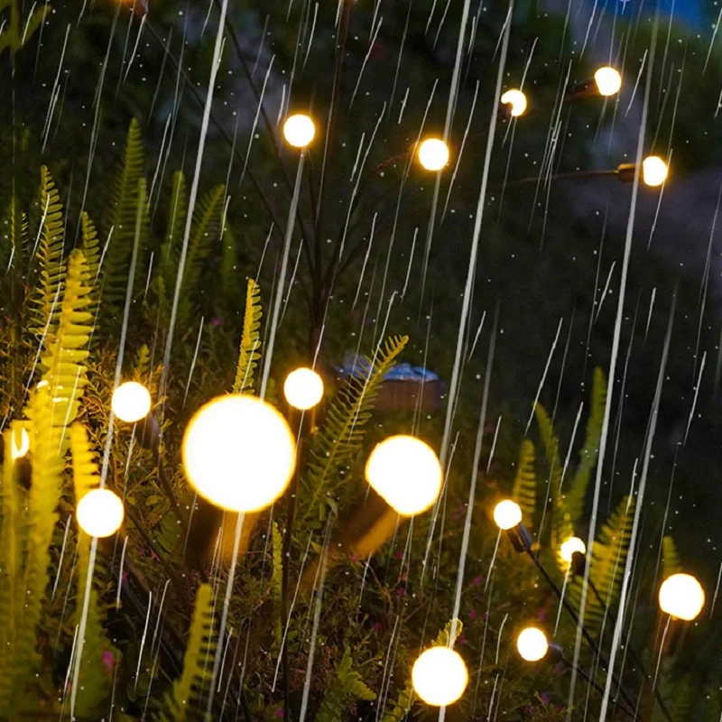 Firefly Garden Lights solar outdoor, 2 Pack 16 LED Solar Swaying Lights Waterproof, Perfect Atmosphere Light for Pathway Patio 5