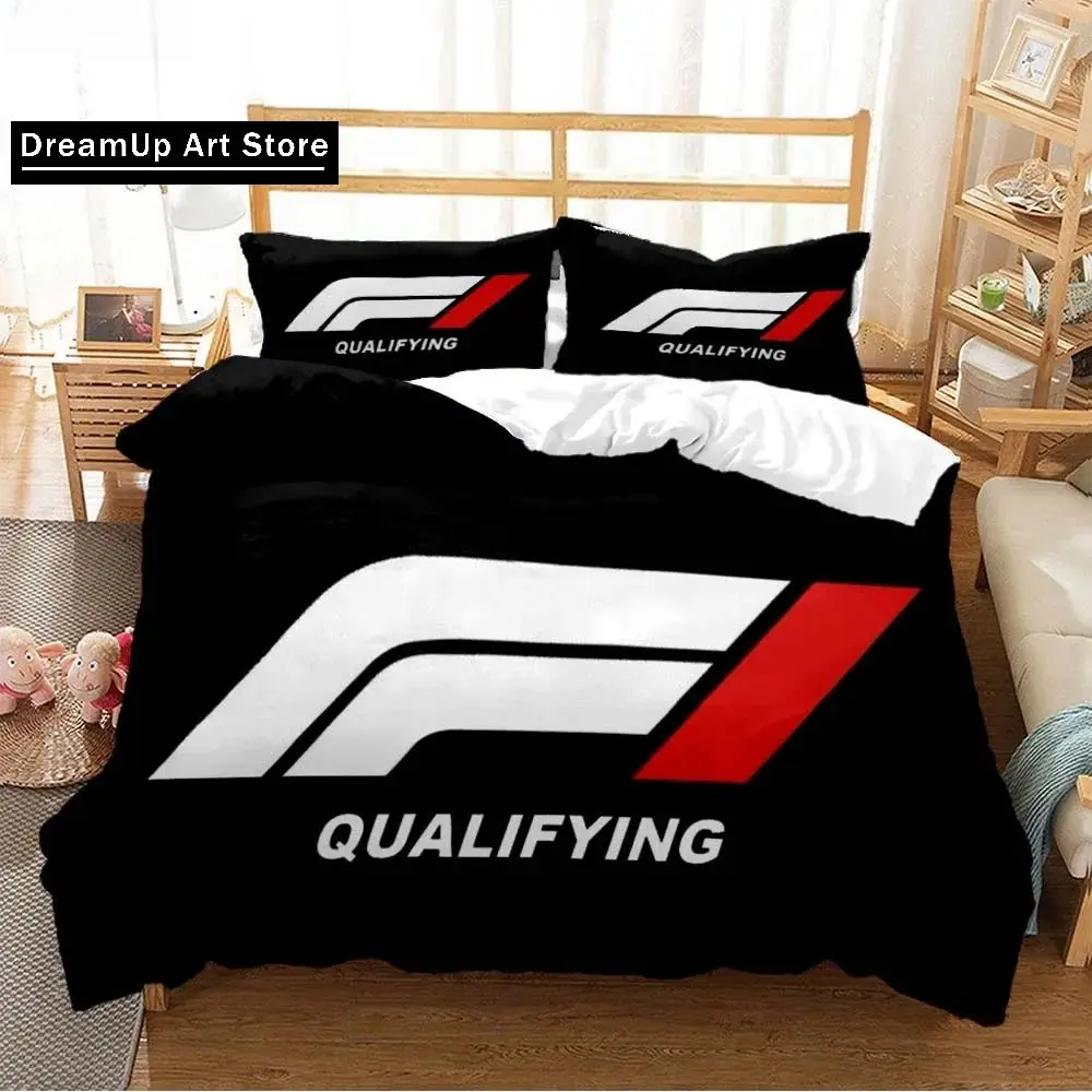 3D Print Fashion F-Formula 1 Racing Bedding Set Boys Girls Twin Queen King Size Duvet Cover Pillowcase Bed boys Adult Bedroom 3