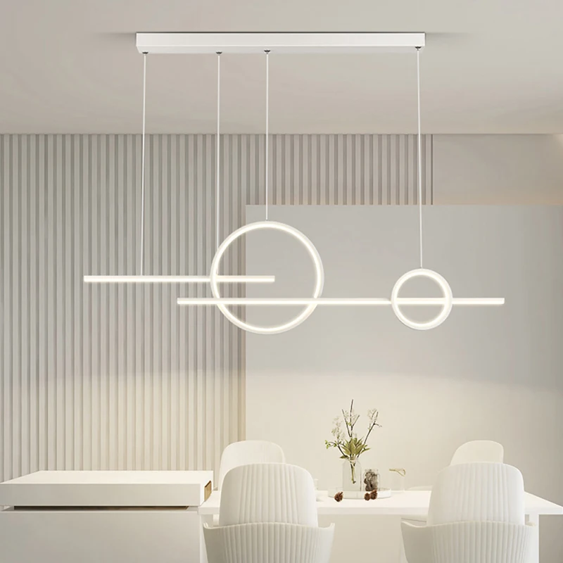 Smart LED Pendant Light Restaurant Hanging Lamp Remote Control Adjustable Color Temperature Brightness Living Room Home Lights 2