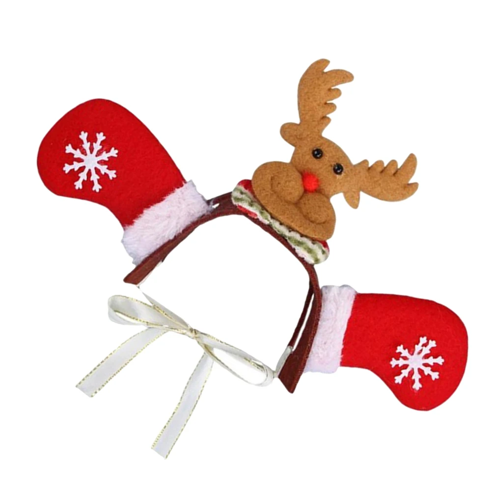Pedgot Weihnachts-Stirnbänder Für Haustiere – 3er Set Mit LED-Lichtern, Verstellbar, Festlich Für Weihnachten & Partys