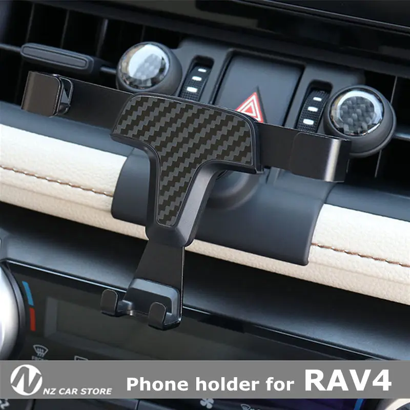 Car Phone Holder Interior Dashboard Air Vent Bracket GPS Stand Navigation Bracket For Toyota RAV4