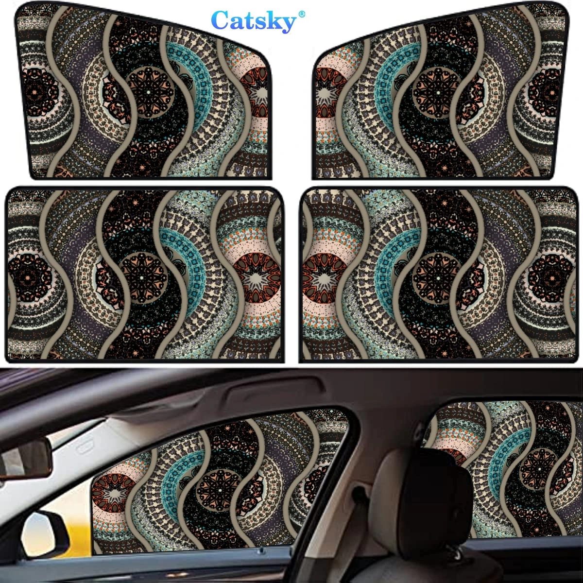 

4 Pieces Privacy Car Window Sun Shades Magnetic Blackout Car Window Covers Car Curtains Car Window Sun Shades Covers Auto