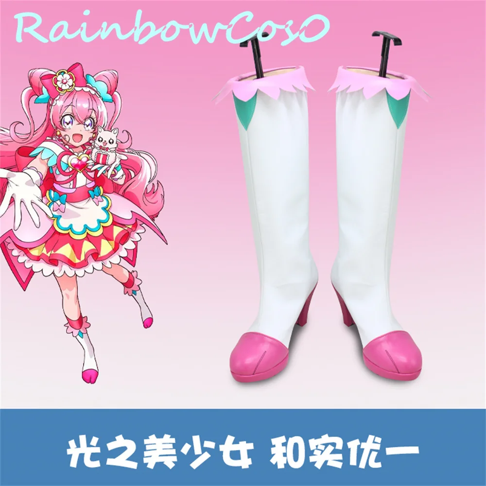 

Pretty Cure Delicious party Cure Precious Cosplay Shoes Boots Game Anime Party Halloween Chritmas RainbowCos0 W2381