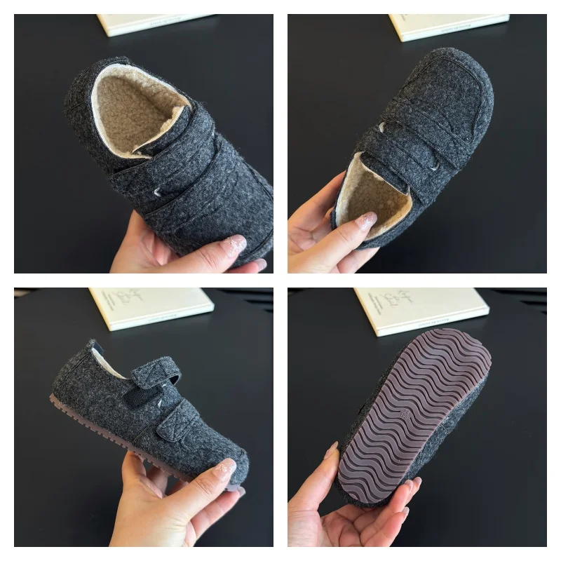 Winter Kids Fuzzy Plush Lining Casual Shoes