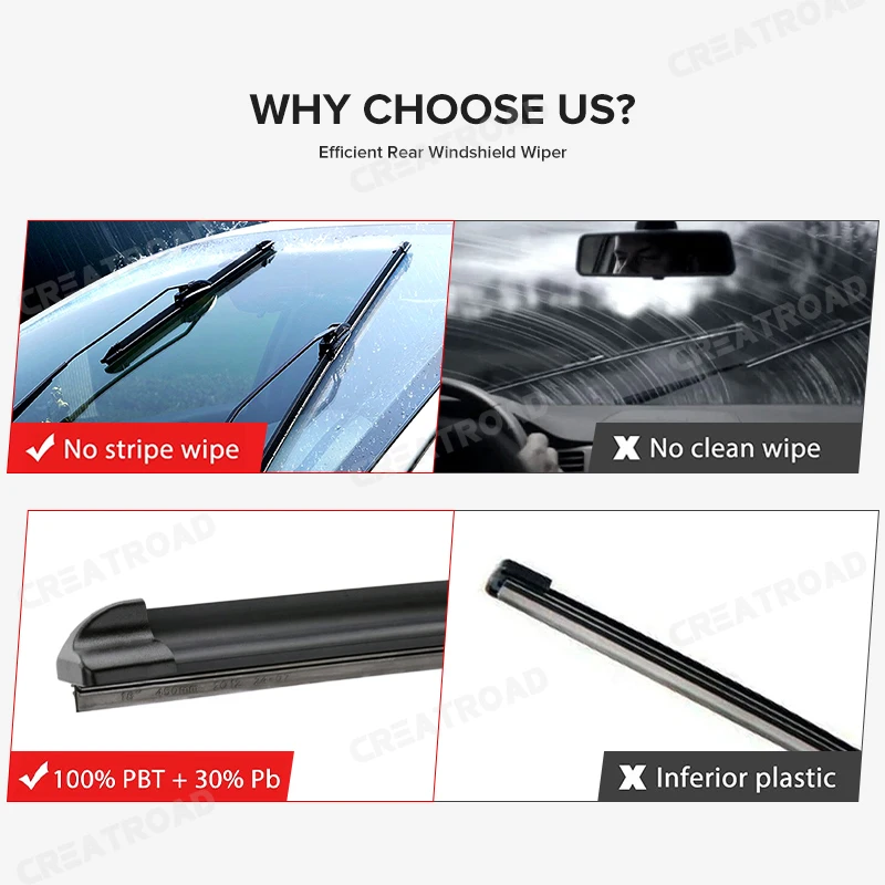  Wiper LHD Front Wiper Blades For VW Touareg 2008 - 2018 Windshield Windscreen Clean Window Car Rain Brushes 26"+26" 6