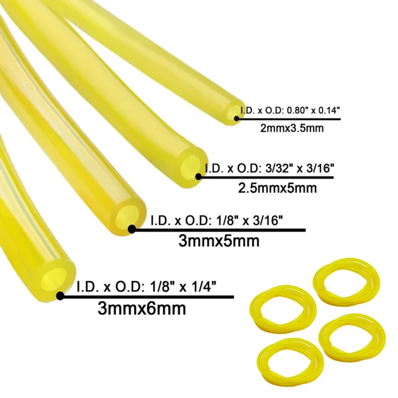 2mm/2.5mm/3mm Fuel Line Hose Gas Pipe Tubing For Trimmer Chainsaw Blower Tools Oil fuel pipe gasolines for most small engines fuel hose