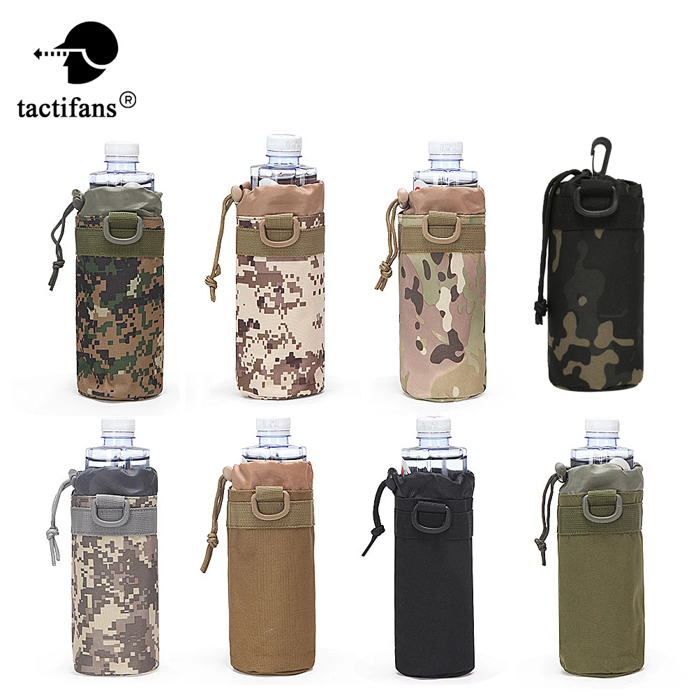 

Tactical Water Bottle Pouch Airsoft 800D Outdoor Hiking Camping Molle Open Top Hydration Pouch Hunting Bag Backpack Accessories