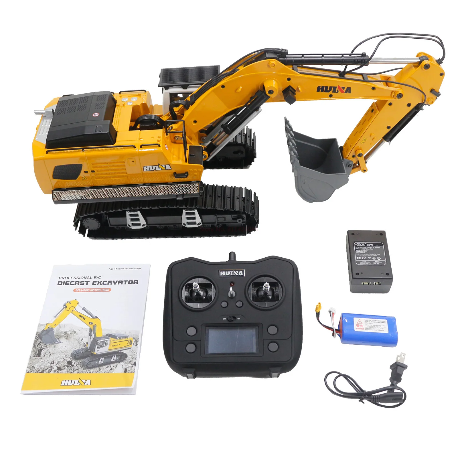 2023 New Huina No-1599 1/14 Rc Alloy Crawler Excavator 2.4ghz Radio Control Car 24 Channel Engineering Car Boy Toy Birthday Gift 5