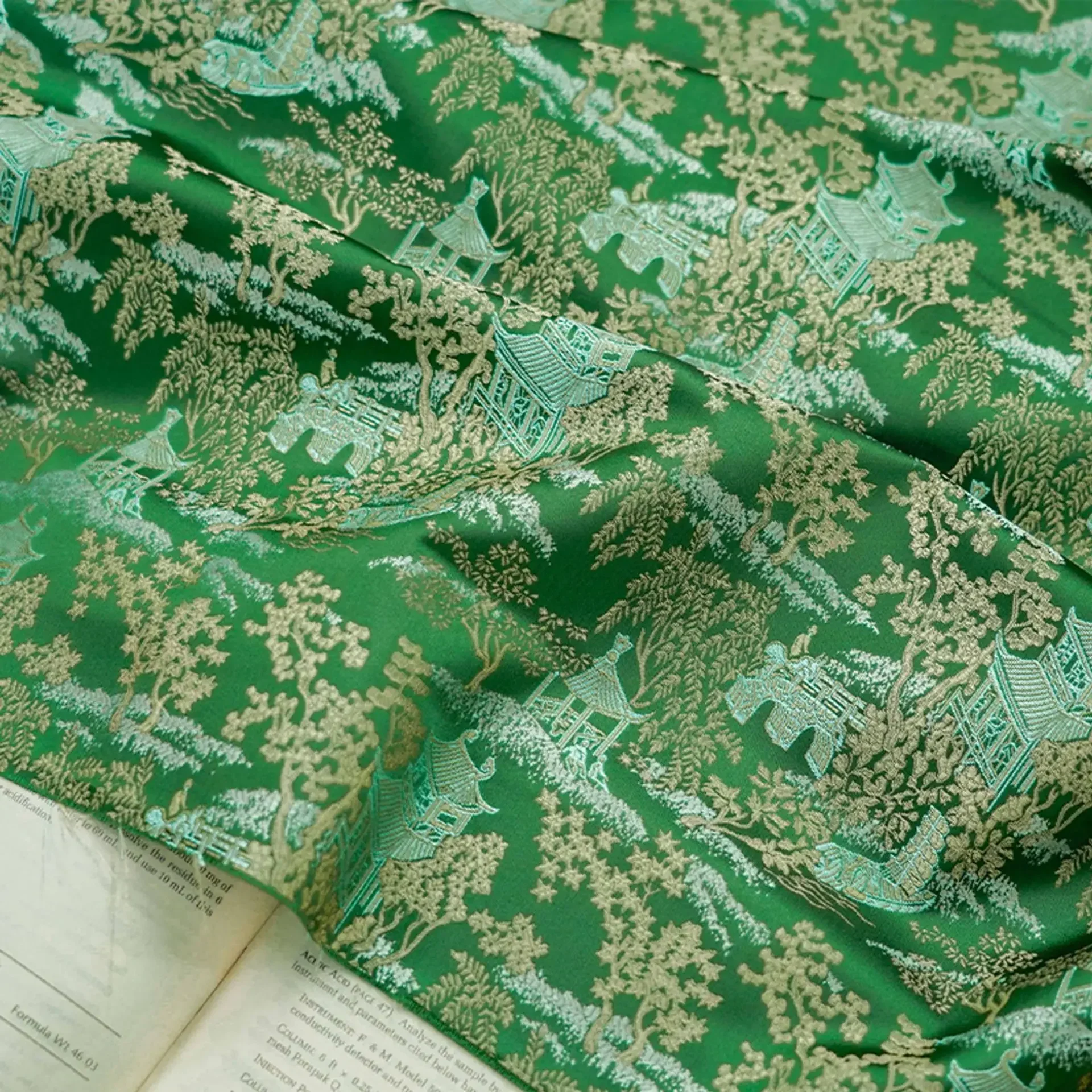 Klassischer chinesischer Stil Brokat Jacquard Stoff Mode Kleid Weste Hanfu dekorative Näh stoff