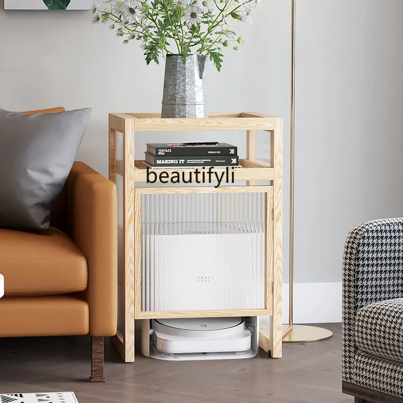 

Sweeping Robot Storage Rack Solid Wood Stone Xiaomi Top Storage Cabinet furniture storage cabinet glass cabinet