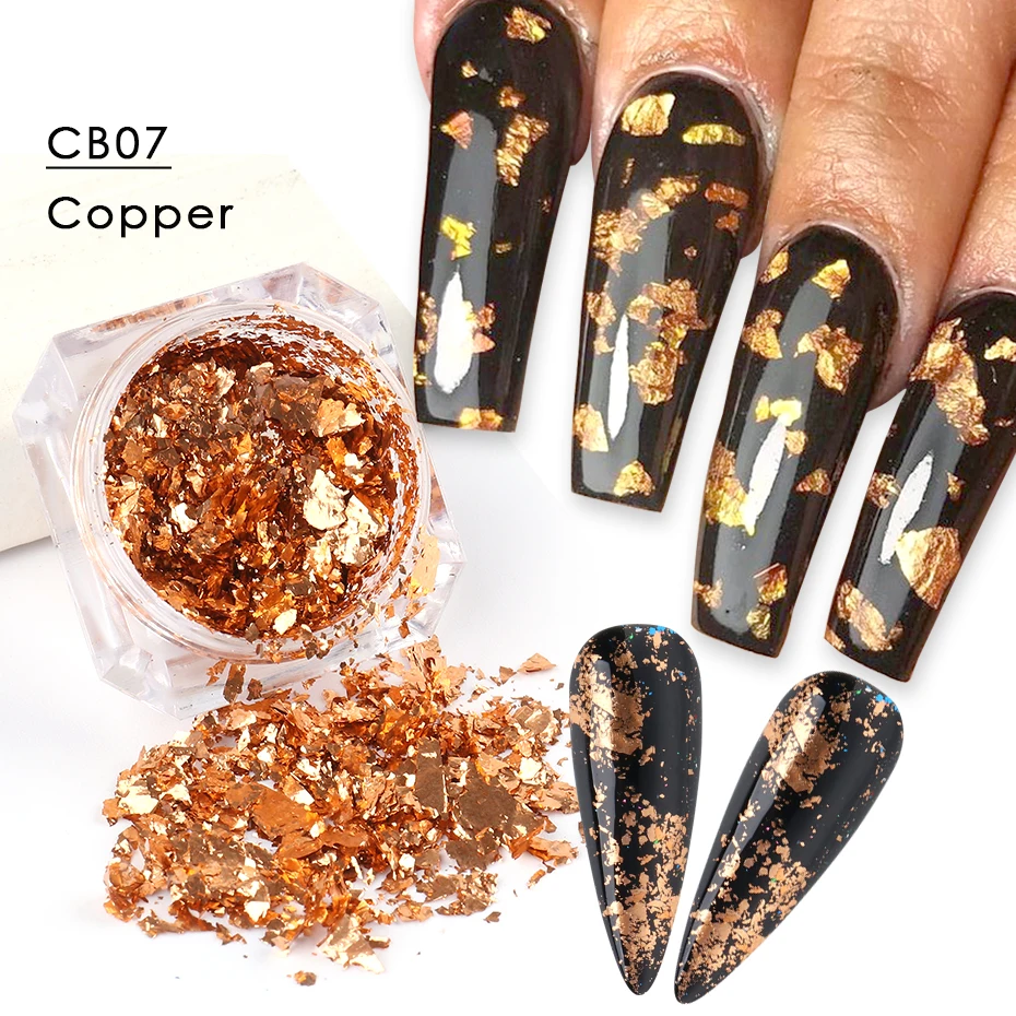 iplusmile 1 set gold foil paper scrap nail polish foil nail studs gold –  EveryMarket
