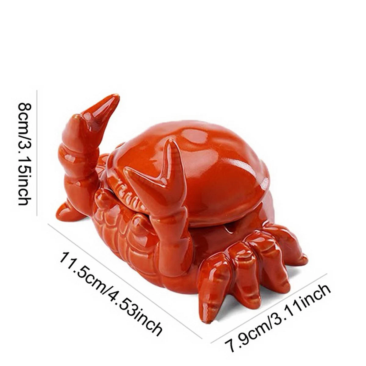 Ceramic Ashtray 1pc Crab Ceramic Ashtray Small Tea Pet Office Home Living Room With Cover Fly Ash Cute Decoration