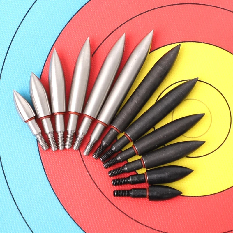 Archery Arrowhead 12PCS 8-32 Arrow Points Tips 75 80 90 100 125 150 300 350 Grain Broadheads Carbon Shaft Hunting Pijlen