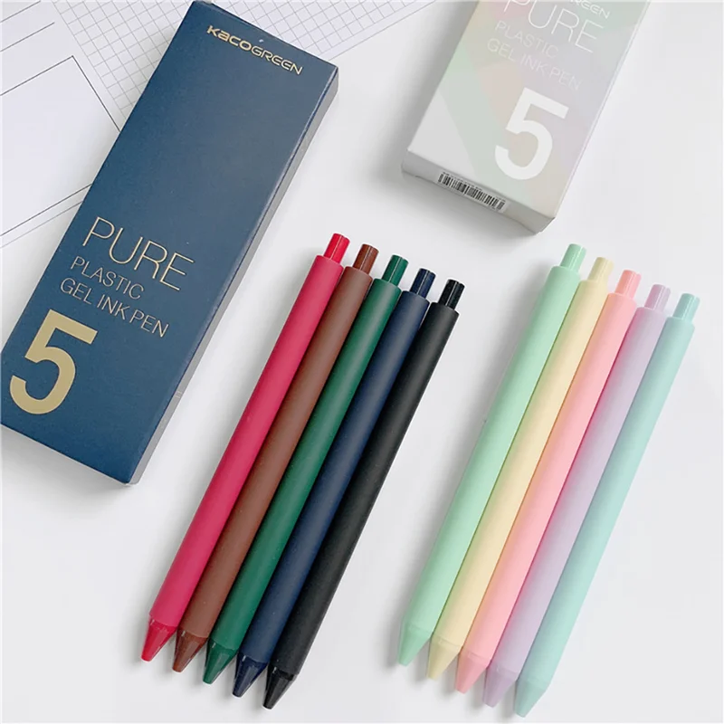 Kaco retractable gel pens 0.5mm for Kids School Office