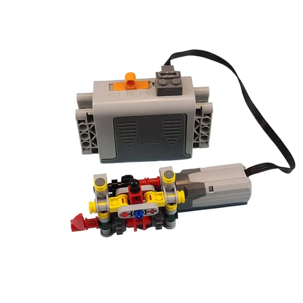MOC Manual 2-Speed Transmission Gearbox Building Blocks Mechanical Interlocking Gear Model Teaching Tool Compatible with Leduo