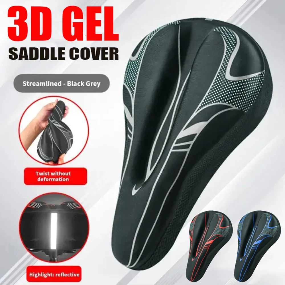 

3D MTB Bike Saddle GEL Bicycle Seat Cover Unisex Road Bikes Bicycle Soft Bike Seat Covers Carbon Journey Cycling Accessories