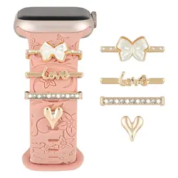 Elegant Metal Diamond Charm Bling (Heart - Gold)