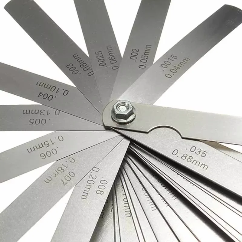 New 32 Blades Steel Feeler Gauge High Precision 0.04-0.88 Thickness Gages Gap Filler Feeler Gauges Woodworking Measuring Tool