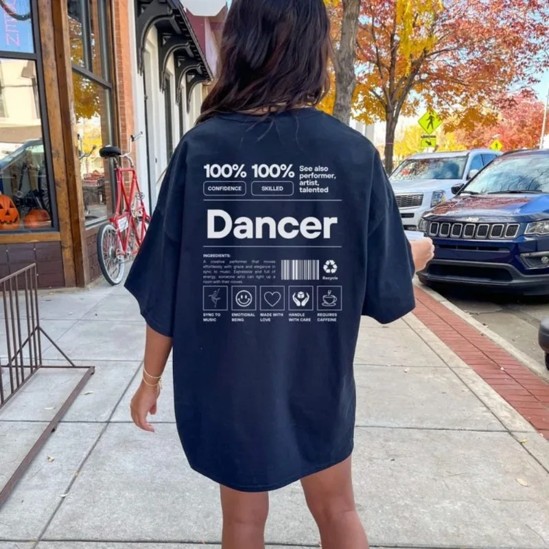Tänzerin Definition Lustige Tänzerin T-shirt Männer Frauen Mode Crewneck Baumwolle T Tops Tanz Wettbewerb Kostüme Sommer Kurzarm