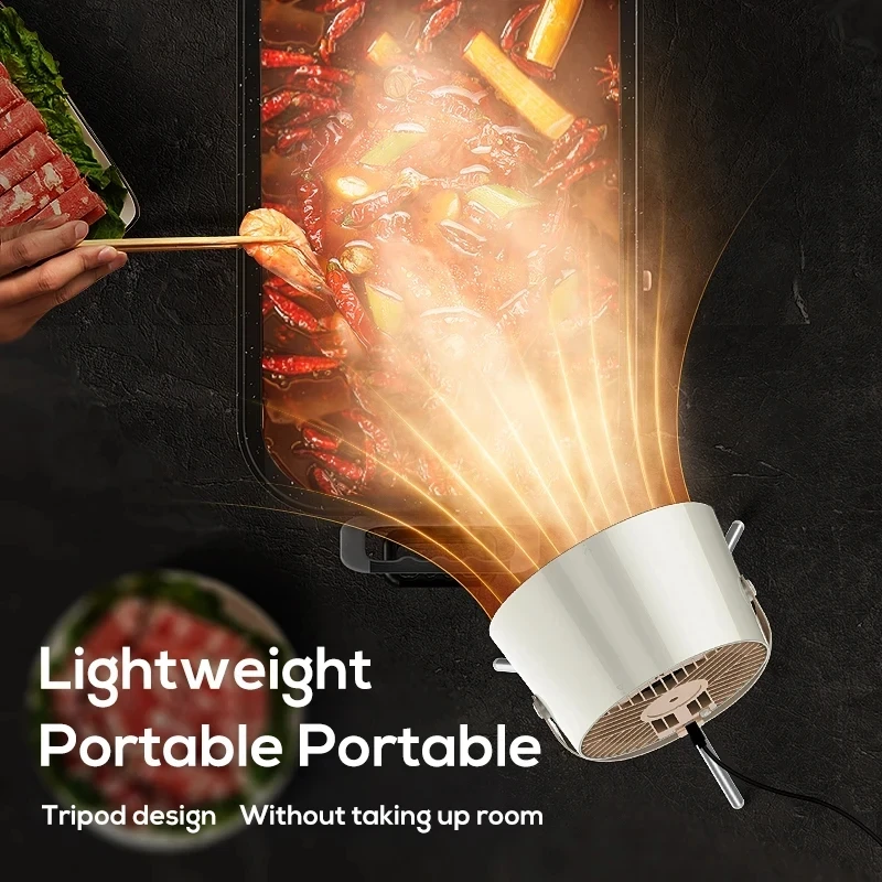 Xiaomi New Portable Exhaust Fan Small Kitchen Hood Extractor Barbecue USB Supply Desktop Range Hoods Mini Suction Cooker Hood 3