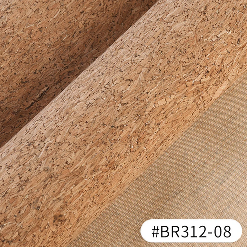 90x140cm 0.5mm Soft Natural Cork Leather Fabric Wood Grain Fabric Material For Upholstery Background Shoes Handbag Decor Crafts