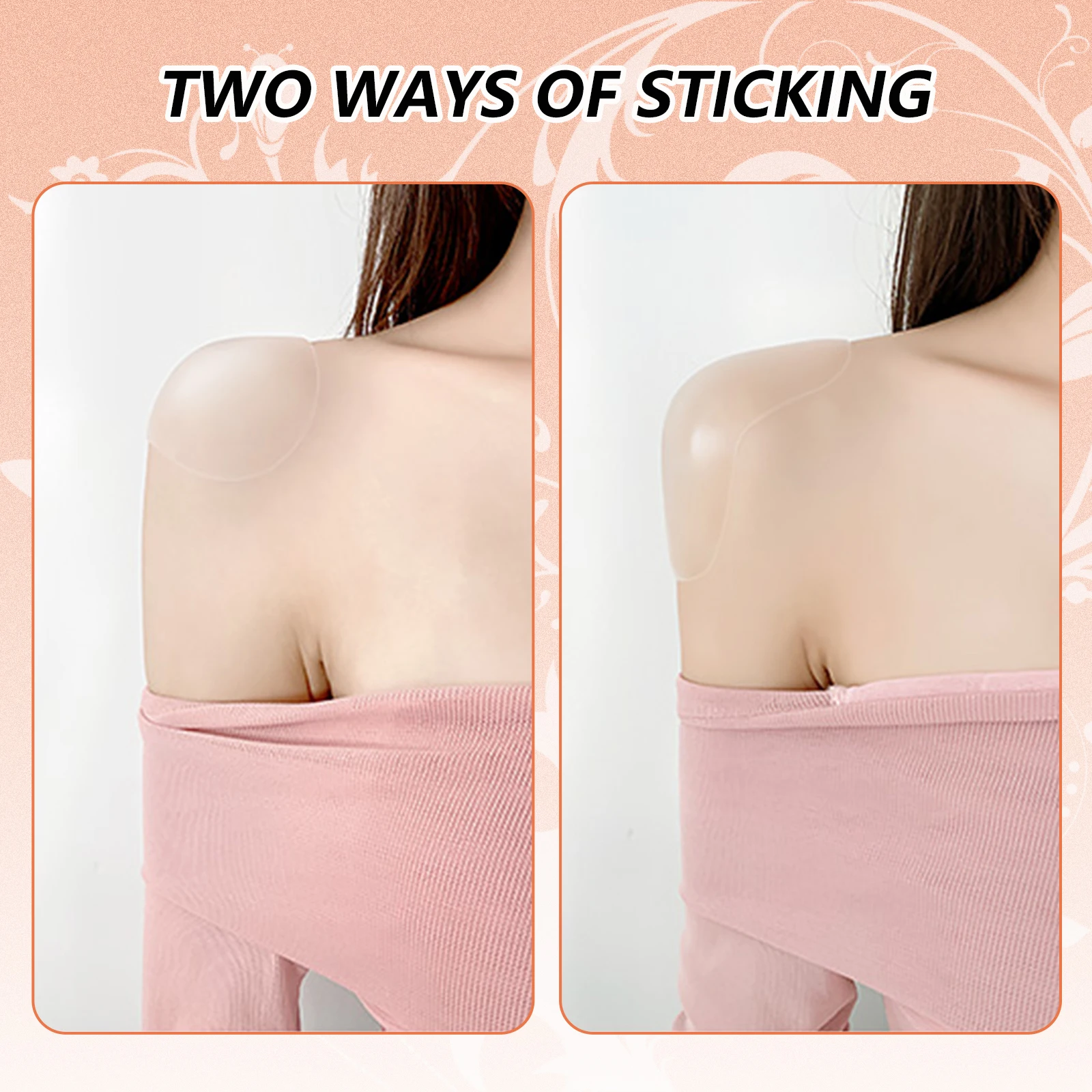 Invisible Shoulder Pads Silicone Anti-Slide Detachable Pad Reusable Enhancer Clothing Decoration 1 Pair Women Men