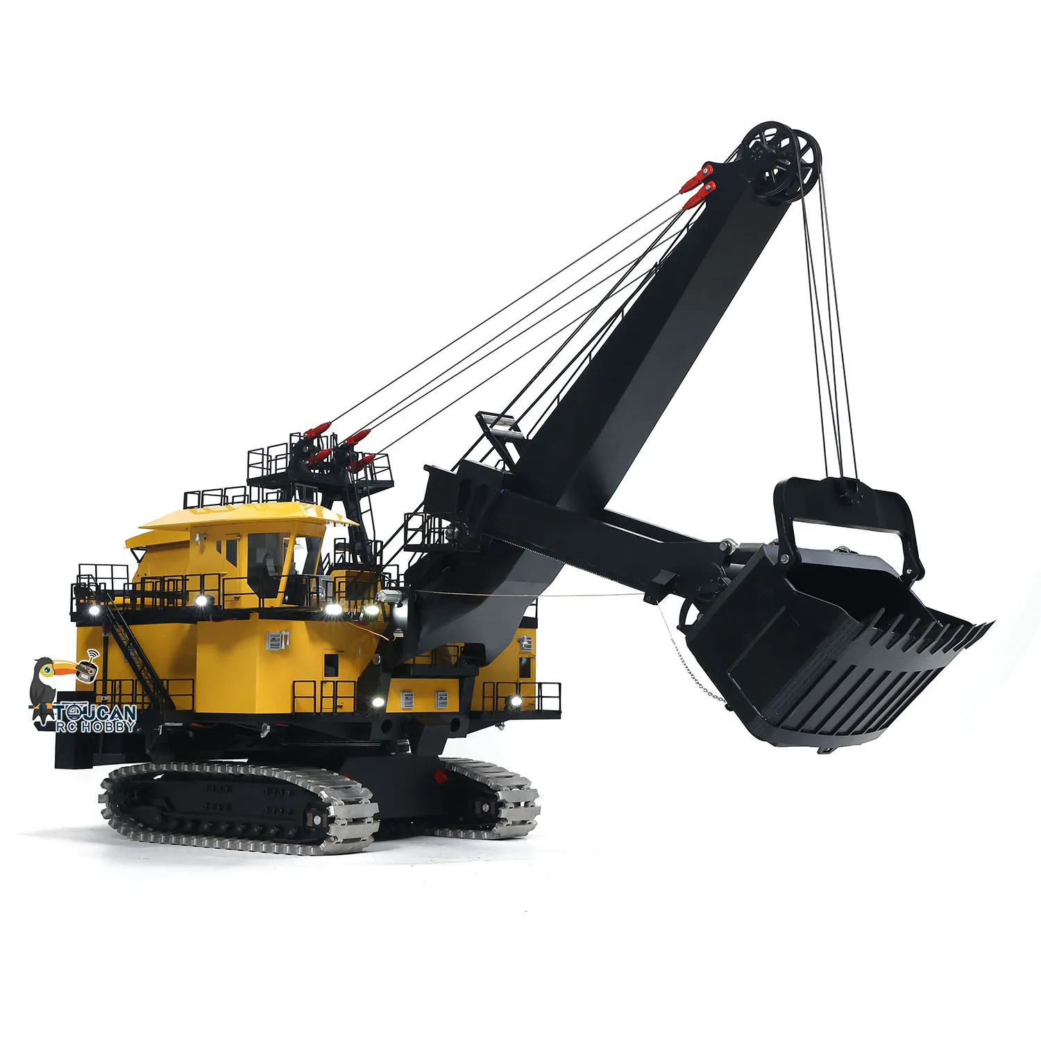 1/25 Metal Electric Rope Shovel Excavator RC Mining Equipment Heavy Digger Radio Control Finished Light Trucks Car Machine Toys 6
