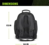 Rolling 14 Inch Tool Bag with Telescoping Rubber Handle and Heavy-Duty Wheel, Water-Resistant Construction 4