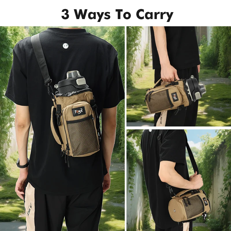 Porte-bouteille Isotherme Porte-bouteilles Néoprène PATIKIL - Lot De 2 Sacs Bandoulière Protection Gourde Isotherme