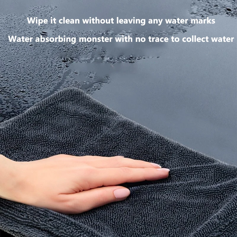 1 Piece Ultra Thick Ultra Fine Fiber Car Cleaning Cloth Non Shedding Towel for Car Care Washing And Polishing