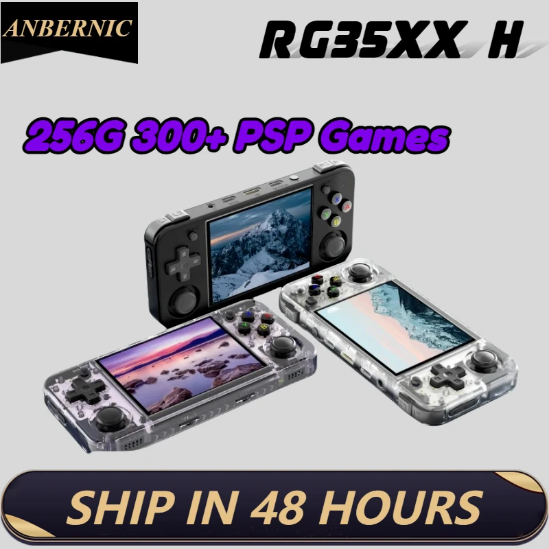 

RG35XX H ANBERNIC Retro Handheld Game Console HDMI-compatible TV Output 3.5Inch IPS Screen Linux System 64G Game Christmas Gifts