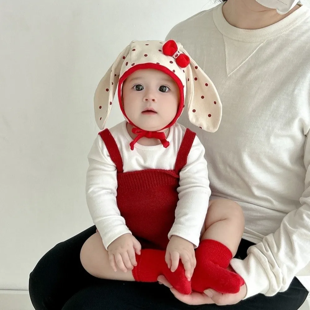 INS Cute Baby Ear Protection Hats Long Ear Soft Baby Fetal Cap Windproof Breathable Infant Bonnet Hat Children