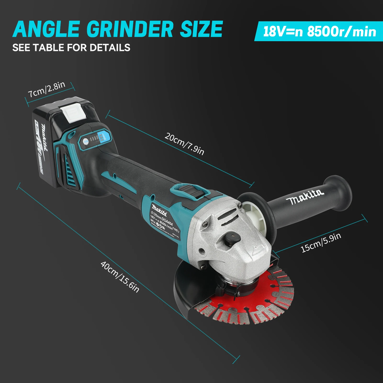 125mm grinder disc detail