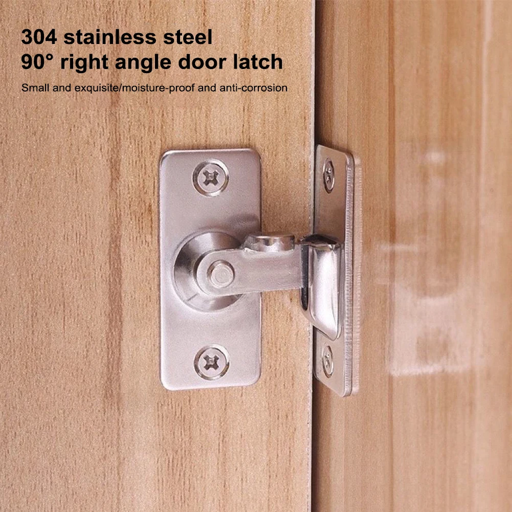 Door Flip Door Buckles Household Ornaments 90 Degree Right Angle Latch Stainless Steel Locks Bolt for Barn Sliding door latch sliding door latch door lock latch
