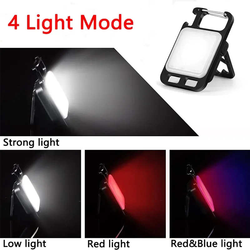 Description Picture 3 of itemNew Explosion COB Work Light Multi-functional Convenient Small Flashlight Keychain Emergency Rescue Camping Tent Night Lantern