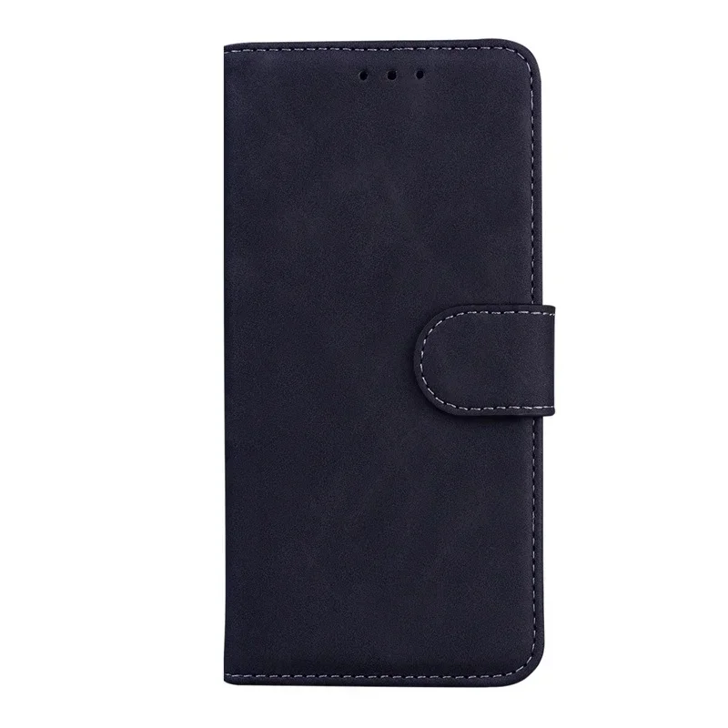 Solid Color Leather Flip Wallet Phone Case